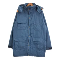 80年代 USA製 WOOLRICH ウールリッチ マウンテンパーカー ブルー (メンズ L) 中古 古着 R6283