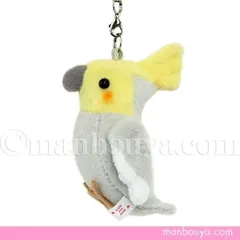 オカメインコ ぬいぐるみ 小鳥 雑貨 携帯ストラップ A-SHOW TST ADVANCE グレー 7cm バッグチャーム
