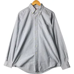 古着 80~90年代 ブルックスブラザーズ Brooks Brothers Est.1818 長袖 ストライプシャツ USA製 メンズL相当 ヴィンテージ/eaa580783