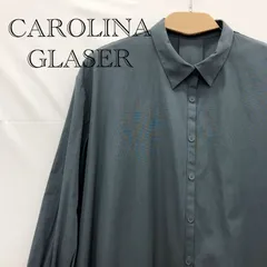CAROLINA GLASER カロリナグレイサー 長袖 シャツ ロング ワンピース ＦＲＥＥ グレー系 裾フレア レディース スカート