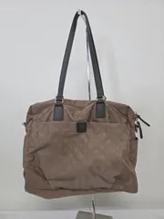 russet ラシット モノグラム トートバッグ ブラウン×ブラック ナイロン×レザー 肩掛け A4収納可
