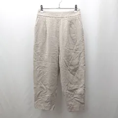 ◇ IENA イエナ サイドファスナー　七分丈　オフィスカジュアル スラックス サイズ34 ベージュ系 レディース E  【1506300028014】