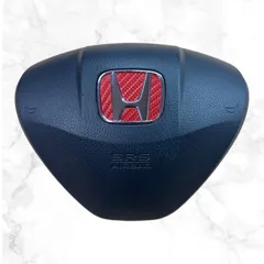 ステアリング エンブレム ステッカー 艶ありレッドカーボン ホンダ HONDA ⚫︎フィット ⚫︎シビック ⚫︎ヴェゼル ⚫︎フリード ⚫︎オデッセイ ⚫︎C-RZ ⚫︎S660 ⚫︎N BOX ⚫︎N ONE ⚫︎N WGN ⚫︎N VAN 他