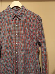 古着  L  ラルフローレン  00’S   長袖シャツ  チェック柄  赤他