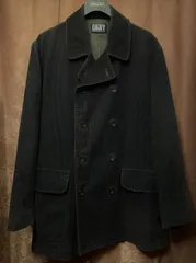 DKNY コーデュロイPコート ブラック Lサイズ