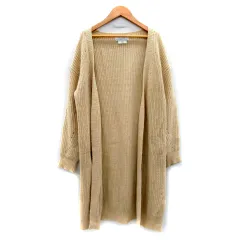 チャオパニック ティピー CIAOPANIC TYPY ニットカーディガン ロング丈 前開き 無地 ONE ベージュ /SY37 ■MO