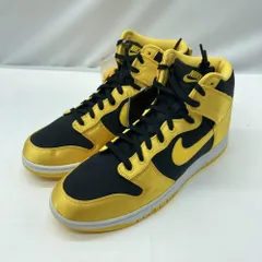 【中古】NIKE WMNS Dunk High Satin Goldenrod FN4216-001 ナイキ イエロー ブラック[19]