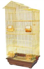 角屋根 大型バードゲージ 鳥小屋　鳥カゴ　鳥かご 金