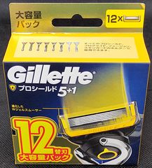 ジレット Gillette プロシールド 髭剃り カミソリ 男性 替刃12個入 P＆G 大容量パック
