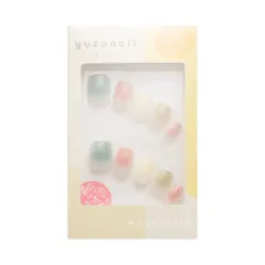 【新着商品】368 ネイルチップ / クリアアクア ゆずネイル (チップ10枚)のサムネイル