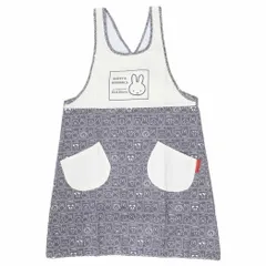 【メール便】ミッフィー レディースエプロン バッククロスエプロン MIFFY ＆ ANIMALS ディックブルーナ ワタナベ キッチン雑貨 絵本キャラクター グッズ 