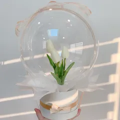 バルーン　フラワー　ギフト　ブーケ　チューリップ