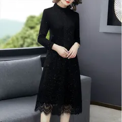 裾レース ラメ ロング パーティードレス パーティドレス 結婚式ドレス 結婚式のドレス ロング丈 袖あり 長袖 ハイネック Aライン フレア レース 刺繍 大人可愛い きれいめ 大人 上品 おしゃれ 大人女子 こなれ感 個性的 モード系 エレガント モダン 存