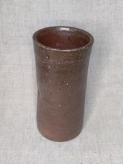 焼締めフリーカップエクボ付き　山茶窯井上良唐津焼