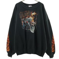 80s〜90s ハーレーダビッドソン スウェット ファイヤー DELTAタグ