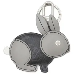 ルイヴィトン LOUIS VUITTON キーホルダー ポルト クレ アニマル ラビット メタル モノグラムエクリプス モノグラムエクリプス×グレー シルバー金具 黒 グレー キーリング バッグチャーム うさぎ  M63224 CX0168 【箱】【中古】