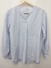 ◇ Θ　Φ any SiS エニィスィス ストライプ柄 長袖 ブラウス　カットソー サイズ2 ブルー レディース P  【1409090034756】