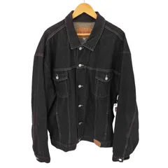 ゲス GUESS メキシコ製 ブラックデニムジャケット ビッグサイズ メンズ  4XL