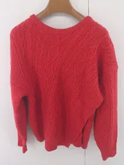 ◇ ViS ビス 長袖 ニット セーター サイズF レッド系 レディース E  【1304050019685】