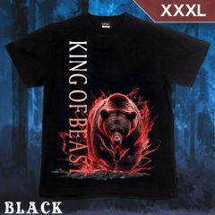 GENJU XXXLサイズ 熊 ベア アニマル メンズ クール かっこいい Tシャツ 半袖 King of Beast