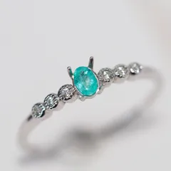 パライバトルマリン ブラジル産 0.088ct リング k10 セミオーダー枠 f-2