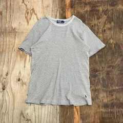 Polo By Ralph Lauren ポロ ラルフローレン ボーダー リンガー Tシャツ グレー メンズ サイズ M 90s VINTAGE 古着 MF164