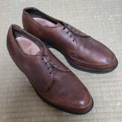 試着交換OK！60s-70sビンテージ☆アレンエドモンズ/Allen Edmonds Turf-Skos ★9.5C 26.5-27.0程度 茶★豚革/ボアハイド Uチップ レザーシューズ 希少品◆XA7 #BUZZBERG