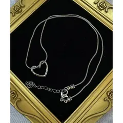 ☆ シルバー系その他 ☆ 長さ39-45cm ☆ シルバー オープンハートネックレス ネックレス レディース シンプル ペンダント ジュエリー レディースアクセサリー ハート おしゃれ 大人 かわいい 可愛い オシャレ 大人っぽい シルバー