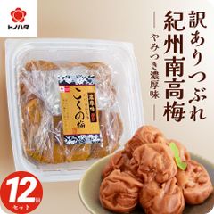 梅干し 訳あり つぶれ 梅 紀州 南高梅 塩分6% 大粒 完熟梅 国産 こくの梅 300g×12 パック (3.6kg) セット 【トノハタ公式】 焼き あごだし お試し 安心 低塩 塩分控えめ お徳用 お得 梅干 和歌山 グルメ 食品 食べ物 おすすめ 人気