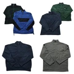 古着卸 まとめ売り ブランドMIX フリース 6枚セット (メンズ XL ) ノーティカ オールドネイビー チェック ハーフジップ 中古 古着 NC2654