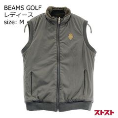 Q391/美品 BEAMS GOLF 中綿ワンピース ロングベスト ボア M 紺 - メルカリ