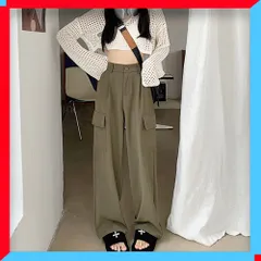 新品 カーゴパンツ レディース ベイカーパンツ ハイウエスト ゆったり ヴィンテージ風 韓国ストリート【送料無料】