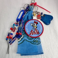 バッグチャーム じゃらじゃらキーホルダー チャーム ミッキー ミニーちゃん キーチェーン ハンドメイド カスタム Bagcharm charm keychain