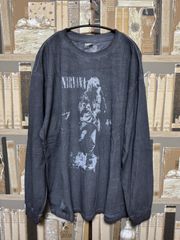 NIRVANA ニルバーナ 長袖カットソー タイダイ ロンT 袖プリ バンドT