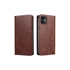 iPhone 11 ケース イフォン11 スマホケース 手帳型 携帯カバー レザー 耐衝撃 軽量 着脱しやすい 放熱性 マグネット式 カード収納 スタンド機能 iphone 11 対応 360度保護 PinLiSheng (ブラウン, iphone 11) 1