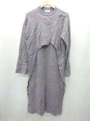 ◇ ⊇ STYLEMIXER 長袖 ロング ワンピース サイズM パープルグレー レディース E  【1412090049484】