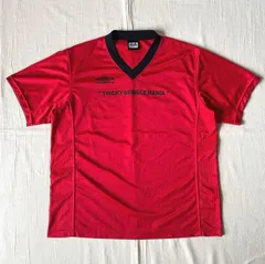 00s　archive　old umbro　アンブロ　菱形ロゴ　メッセージプリント　サッカーゲームTシャツ　Y2K