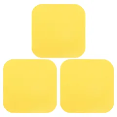 uxcell 3個セットのゴム製ジャーオープナークリップ パッド マルチ機能の断熱防滑クリップ パッド イエロー 四角形 簡単に開けるためのキッチンツール