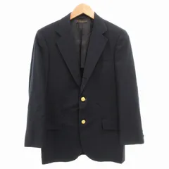 ブルックスブラザーズ BROOKS BROTHERS 346 紺ブレ ブレザー ジャケット 3B 段返り センターベント 金ボタン A5 紺 ネイビー /GV ■GY09