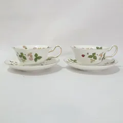 WEDGWOOD / ウェッジウッド ◆【洋食器】ウェッジウッド/ワイルドストロベリー C&Sピオニー（2客） すまい 雑貨 西洋磁器 ギフト【中古】 