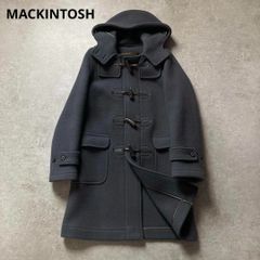 美品 マッキントッシュロンドン ダッフルコート ロング 紺 トグル マッキントッシュ ロンドン ダッフルコート トグル ネイビー L 日本製