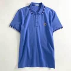 6e19-15 未使用タグ付☆MONCLER モンクレール ロゴワッペンポロシャツ サイズS ブルー MAGLIA POLO MANICA C マリアポロマニカ メンズのサムネイル