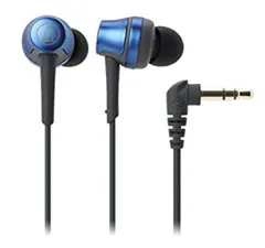 【中古】 audio technica オーディオテクニカ SoundReality カナル型イヤホン ブルー ATH-CKR50 BL