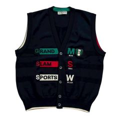 MUNSING WEAR マンシングウェア ニットベスト 紺 趣味 スポーツ ゴルフウェア メンズ Sサイズ