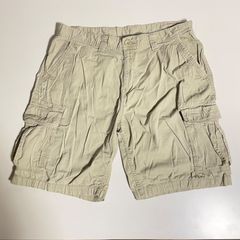 ジョージ　カーゴショーツ　カーキベージュ　ペンキ