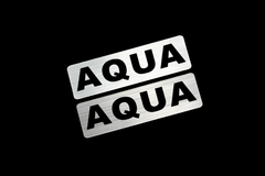 EE-509-2 AQUA 銀黒 アクリル2層 ステッカー トヨタ アクア NHP10 前期 後期 モデリスタ 2枚1セット