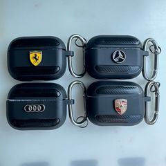 AirpodsPro エアポッズ　プロ　第1世代　第2世代　ポルシェ　ベンツ　アウディ　フェラーリ　Porsche Benz Audi Ferrari Mercedes メルセデス　ケース　ブラック　高級感