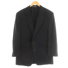 サルヴァトーレフェラガモ Salvatore Ferragamo テーラードジャケット ウール 52 L 濃紺 ネイビー 紺 /☆G ■GY09のサムネイル
