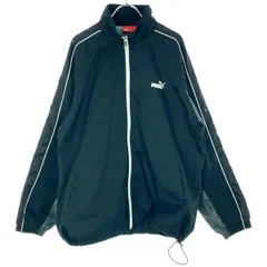 古着 メンズO PUMA/プーマ 裏メッシュ ウインドブレーカー トラックジャケット スポーツ ブラック/ホワイト/グレー 861612 gl00194