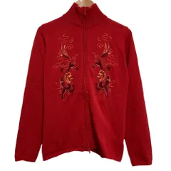 vivienne tam ドラゴン柄 ジップアップ　美品 ヴィヴィアンタムVIVIENNE TAM ウールバックドラゴンデザイン